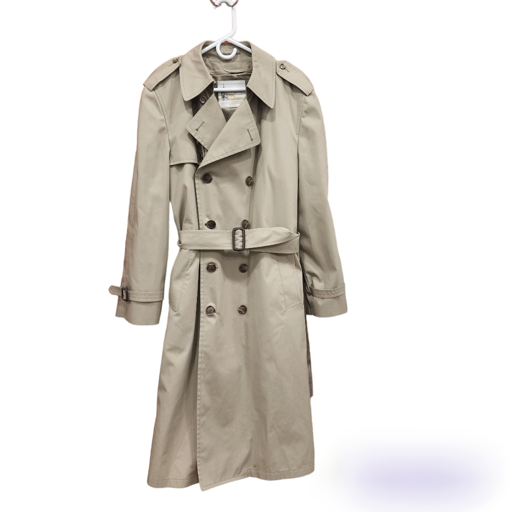 Trench coat for men London fog khaki